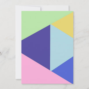 geometrische veelkleurige kunst bedankkaart