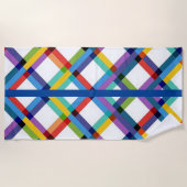 Geometrische veelkleurige strandlaken (Voorkant)