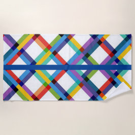 Geometrische veelkleurige strandlaken