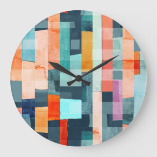 Geometrische veelkleurige strepen, trendy patroon. grote klok