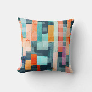 Geometrische veelkleurige strepen, trendy patroon. kussen