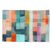 Geometrische veelkleurige strepen, trendy patroon. kussensloop (Achterkant)