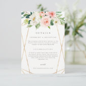 Geometrische veer Romance Details Kaart (Staand voorkant)