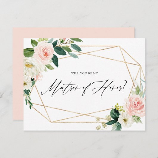 Geometrische veerbloemen zijn mijn matroos van eer uitnodiging briefkaart (Voorkant / Achterkant)