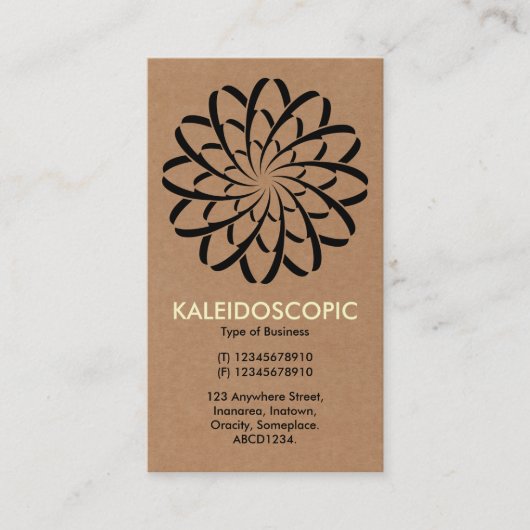 Geometrische ventilator 02 - karton visitekaartje (Voorkant)