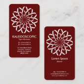 Geometrische ventilator 02 - wit op ruby Red Visitekaartje (Voorkant / Achterkant)