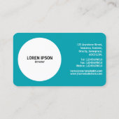 Geometrische ventilator - Blauw #009FAE Visitekaartje (Achterkant)