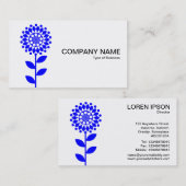 Geometrische ventilator - Blauw op wit Visitekaartje (Voorkant / Achterkant)