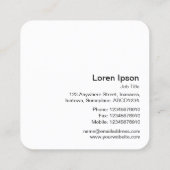 Geometrische ventilator - Bleek geel #FFE67F Vierkante Visitekaartje (Achterkant)