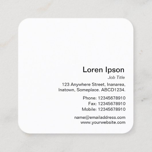 Geometrische ventilator - Bleek geel #FFE67F Vierkante Visitekaartje (Achterkant)