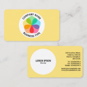 Geometrische ventilator - Bleek geel #FFE67F Visitekaartje (Voorkant / Achterkant)