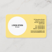 Geometrische ventilator - Bleek geel #FFE67F Visitekaartje (Achterkant)