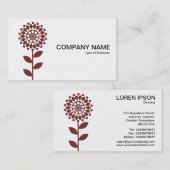 Geometrische ventilator - Bruin op wit Visitekaartje (Voorkant / Achterkant)