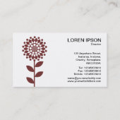 Geometrische ventilator - Bruin op wit Visitekaartje (Achterkant)