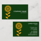 Geometrische ventilator - Geel Sinaasappel op Dk G Visitekaartje (Voorkant / Achterkant)