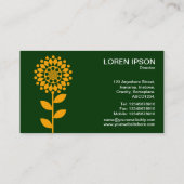 Geometrische ventilator - Geel Sinaasappel op Dk G Visitekaartje (Achterkant)