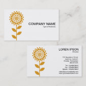 Geometrische ventilator - Goud op wit Visitekaartje (Voorkant / Achterkant)