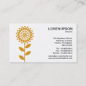 Geometrische ventilator - Goud op wit Visitekaartje (Achterkant)