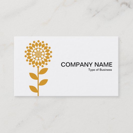 Geometrische ventilator - Goud op wit Visitekaartje (Voorkant)