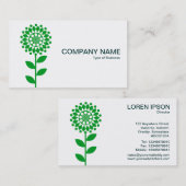 Geometrische ventilator - Grijs groen op wit Visitekaartje (Voorkant / Achterkant)