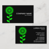 Geometrische ventilator - Groen op zwart Visitekaartje (Voorkant / Achterkant)