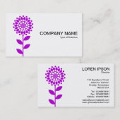 Geometrische ventilator - Paars op wit Visitekaartje (Voorkant / Achterkant)