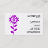 Geometrische ventilator - Paars op wit Visitekaartje (Achterkant)