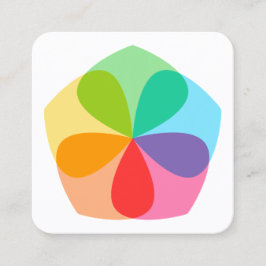 Geometrische ventilator vierkante visitekaartje