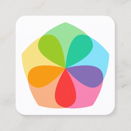 Geometrische ventilator vierkante visitekaartje (Voorkant)