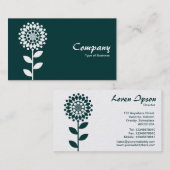 Geometrische ventilator - wisselende zonnen (goud) visitekaartje (Voorkant / Achterkant)