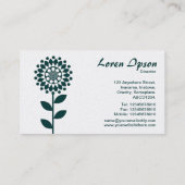 Geometrische ventilator - wisselende zonnen (goud) visitekaartje (Achterkant)