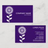 Geometrische ventilator - Wit op Dp Paars Visitekaartje (Voorkant / Achterkant)