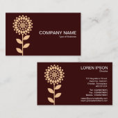 Geometrische ventilator - Zand op Dk Brown Visitekaartje (Voorkant / Achterkant)