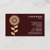 Geometrische ventilator - Zand op Dk Brown Visitekaartje (Achterkant)