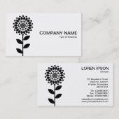 Geometrische ventilator - zwart op wit visitekaartje (Voorkant / Achterkant)