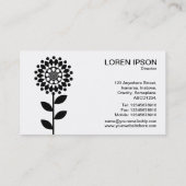 Geometrische ventilator - zwart op wit visitekaartje (Achterkant)