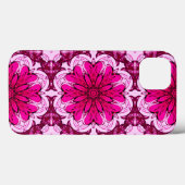 Geometrische ventilatorpatronen in Bourgogne en Ma Case-Mate iPhone Case (Achterkant (horizontaal))