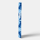 Geometrische ventilatorpatronen in Cerulean & Ligh Case-Mate iPhone Case (Achterkant / Rechts)