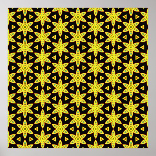 Geometrische ventilatorpatronen poster (Voorkant)