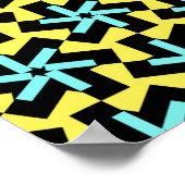 Geometrische ventilatorpatronen poster (Hoek)