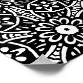 Geometrische ventilatorpatronen poster (Hoek)