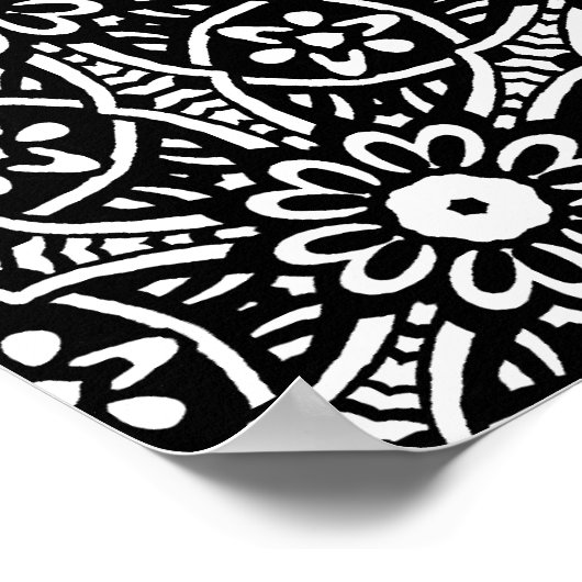 Geometrische ventilatorpatronen poster (Hoek)