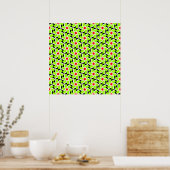 Geometrische ventilatorpatronen poster (Keuken)