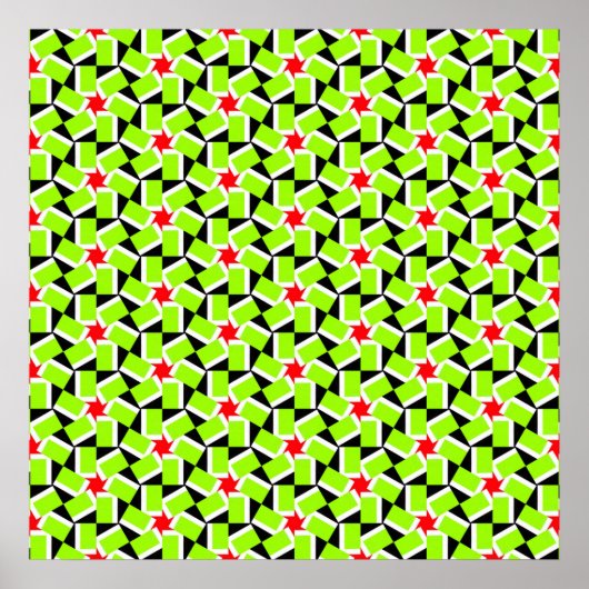 Geometrische ventilatorpatronen poster (Voorkant)