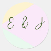 Geometrische verbondenheid van gesteente ronde sticker (Voorkant)