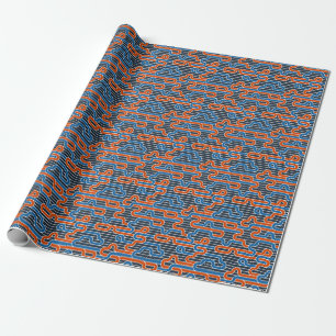 Geometrische verdraaide lijnen cadeaupapier