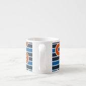 Geometrische verdraaide lijnen espresso kop (Achterkant)