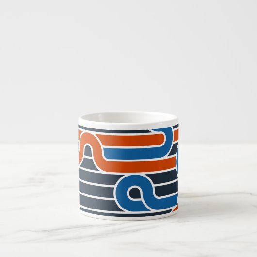 Geometrische verdraaide lijnen espresso kop (Voorkant)