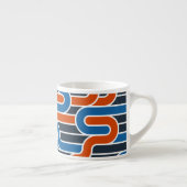 Geometrische verdraaide lijnen espresso kop (Rechts)