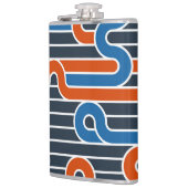 Geometrische verdraaide lijnen  heupfles (Links)